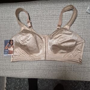 Playtex Light Brown Bra with Leaf Pattern